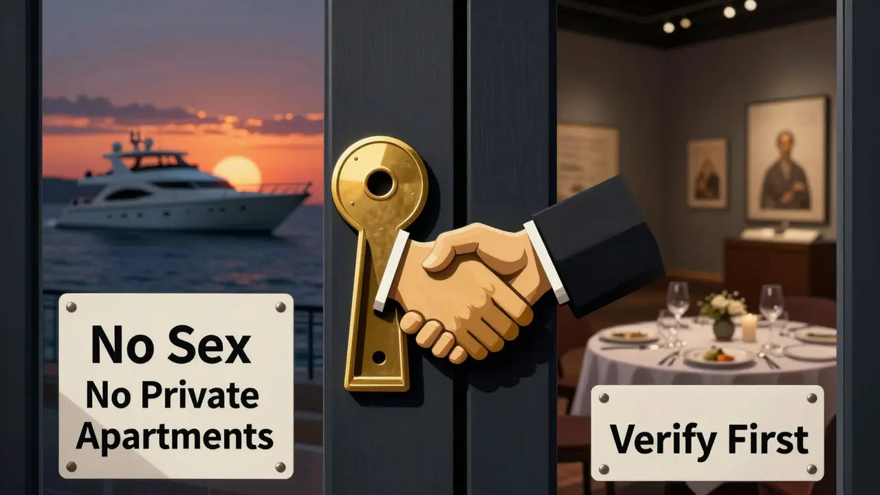 Une serrure en forme de poignée de main symbolise la confiance et les limites légales à Dubaï.